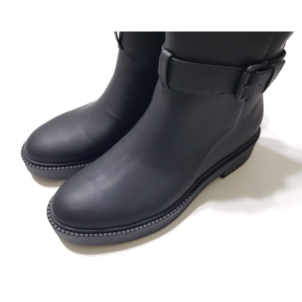 NIB Vince Kaelyn Leather Waterproof Moto Ankle Boots Black Buckle 9.5 $350 - Picture 11 of 16